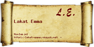 Lakat Emma névjegykártya